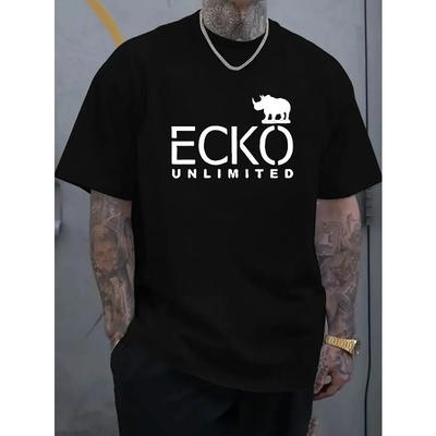 European Sizes New Summer Men'S Casual T-Shirt with Ribbed Round Neck And Short Sleeves
