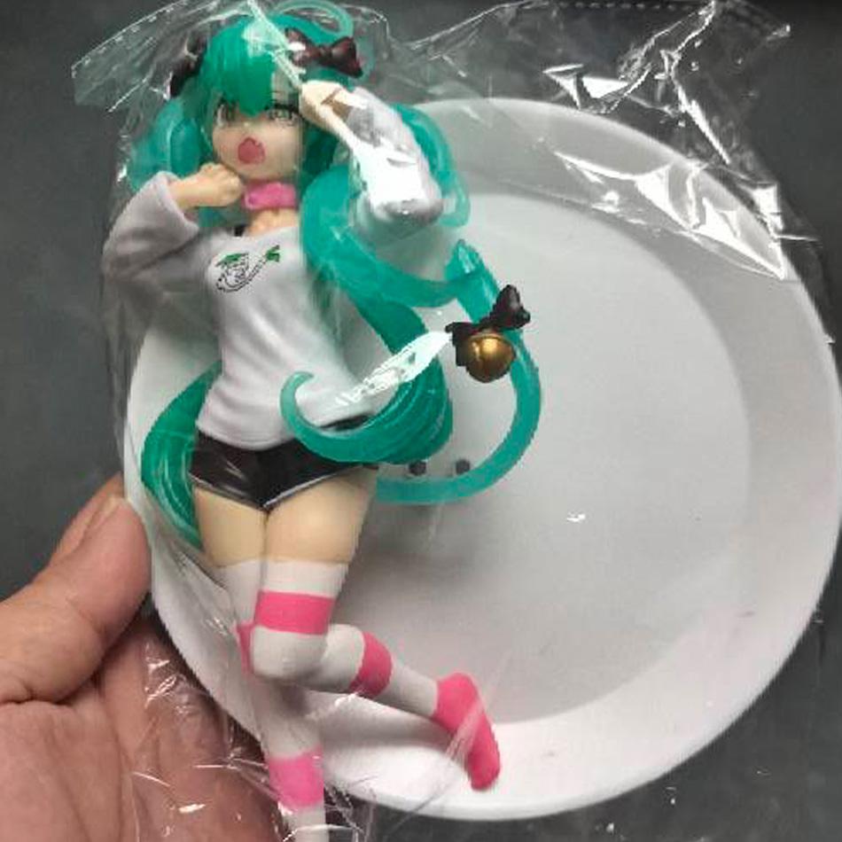 Hatsune Miku Model Anime Girl Figures Cat Ear Sitting Posture Standing posture Short Sleeved Pajamas Figurines Kids Toys Gift
