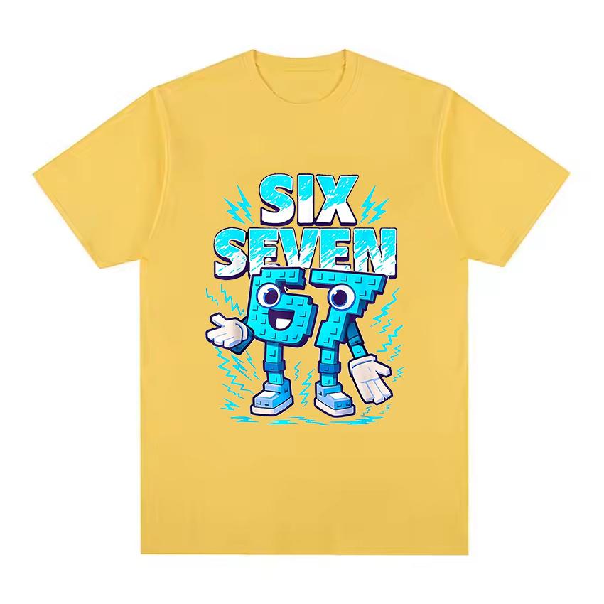 67 Six Seven Graphic for Children Steal A BrainRot Shirt Number 67 Meme for Boys T-Shirt Summer Casual Short Sleeve Kids Tees