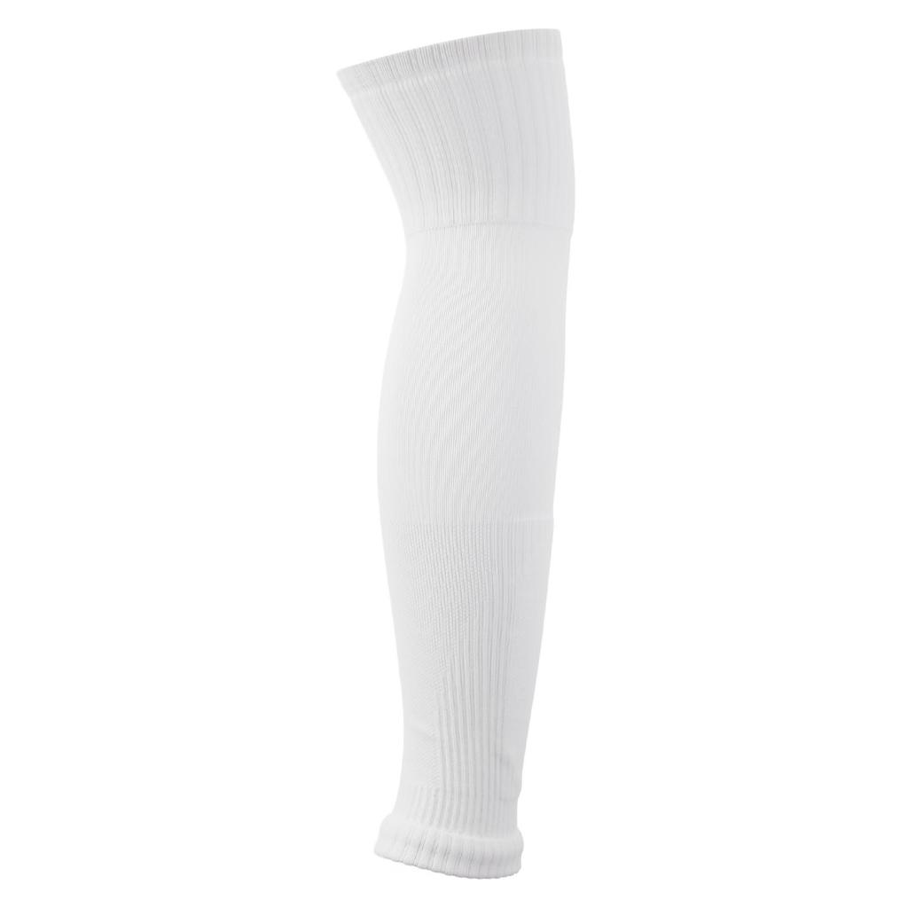 Football Leg Sleeve Long Compression Leg Sleeve Sports Cycling Leg Sleeves Over The Knee for Men Women Polyester One Size White
