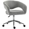 Ergonomic Office Chair Adjustable Height Chenille Office Chair With Curved Backrest Gray