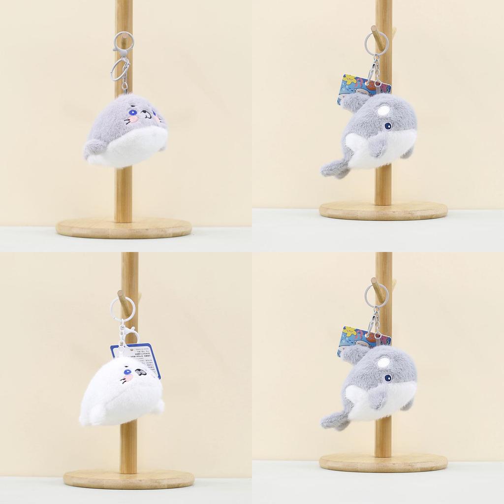 Entzückende Plüschwal- und Seehund-Schlüsselanhänger-Accessoires Weiche Stofftier-Spielzeuge