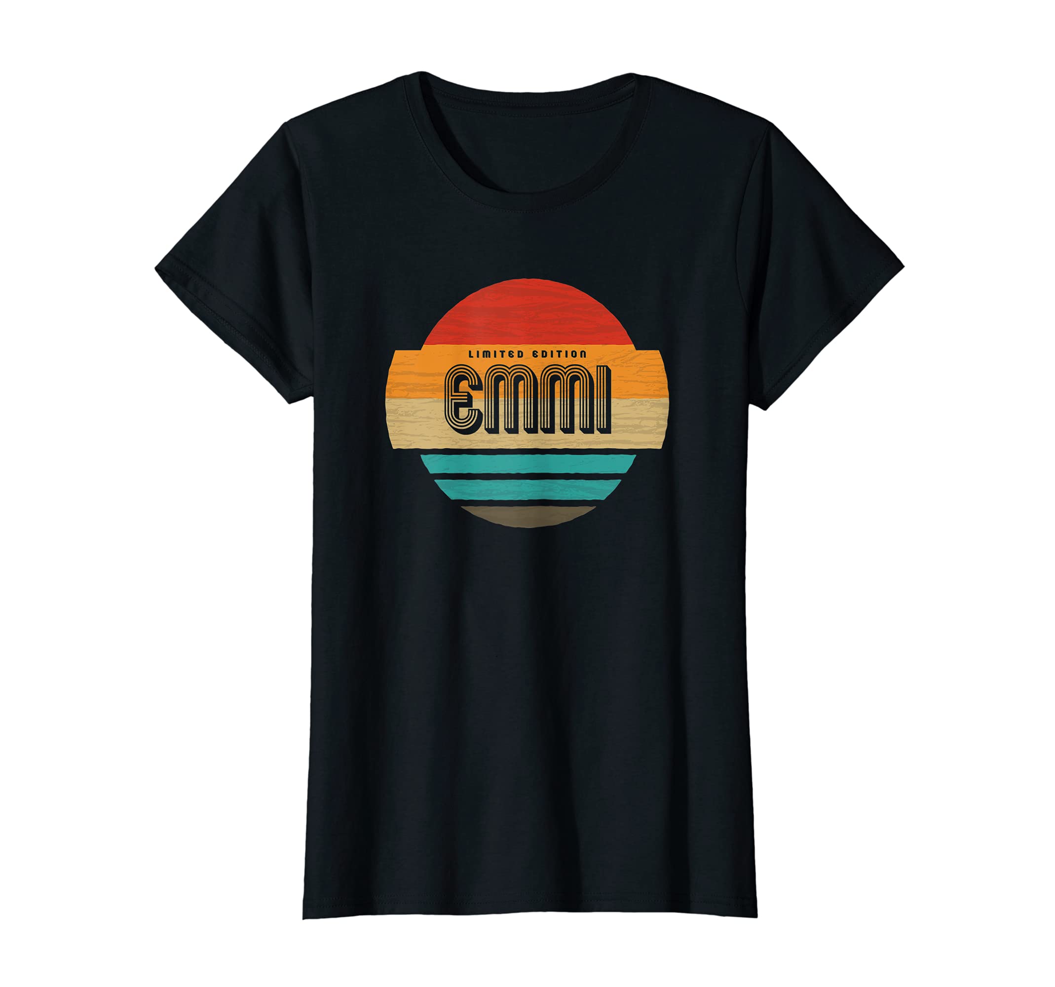 

Emmi Name Retro Vintage Sunset Limited Edition Women s T-Shirt чёрный