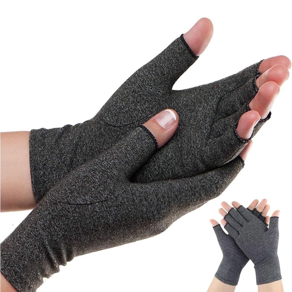 1 Paar Arthritis Handschuhe Damen Herren, Karpaltunnelsyndrom, Rheumatoide Arthritis, Sehnenentzündung, Fingerlose Hand Daumen Kompressionshandschuhe