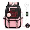 Casual Student School Bag USB Charging Rucksack Zipper Rapper Singer Mochilas Multicolor Option Backpack for Teen Boys Girls