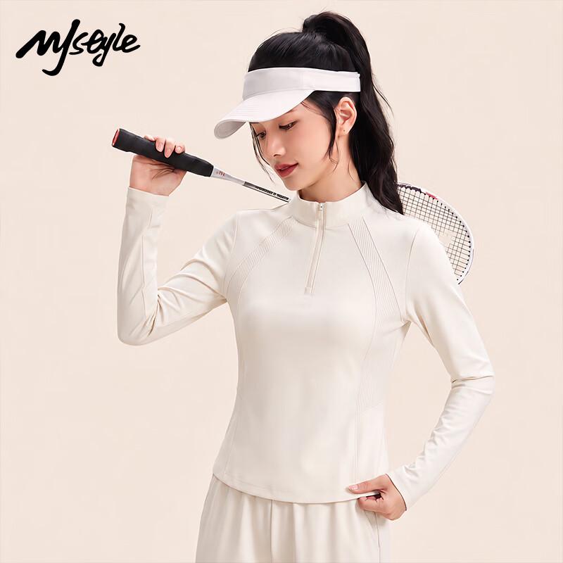 MJ STYLE Women's Half-Zip Mock Neck Athletic Base Layer