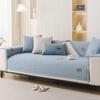 Chenille Sofa Cover Universal Four Seasons Solid Color Living Room Sofa Cushion Embroidered Leather Label Non-Slip Couch Cushion