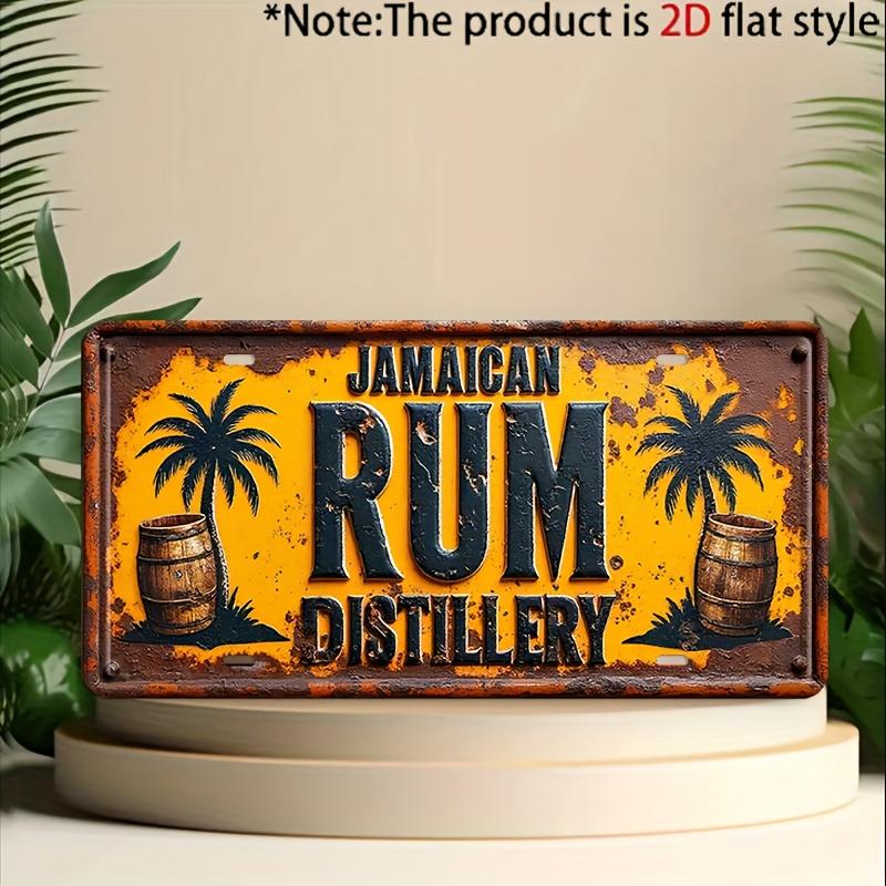 D Plane Only Decorative Items Available pc Vintage Jamaican Rum Metal Sign And Ornament Rustic Wall Decor Suitable