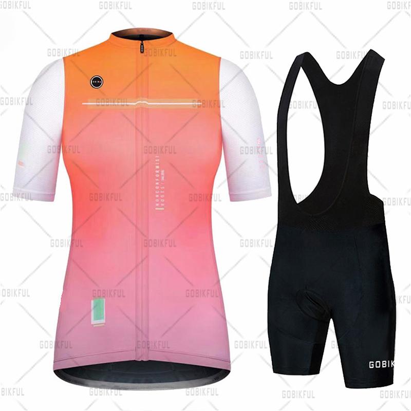 Womens Cycling Jersey Bib Shorts Sets Wear Racing Bike Clothing Kits Feminino Bicycle Clothes Suits Riding 2026 Summer Breathable Cycling Suit Set