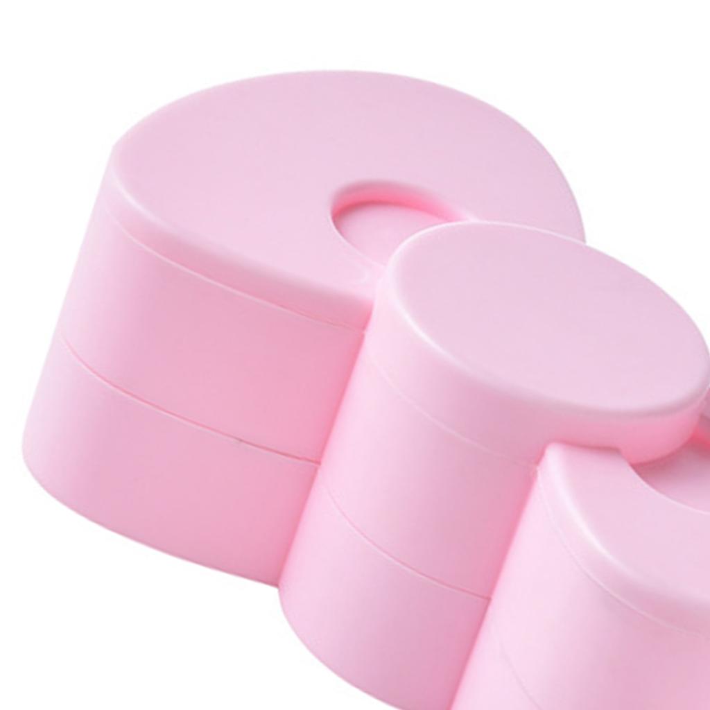 Double Layer Rotating Jewelry Storage Box Small Jewelry Tray Bowknot Case Women Jewelry Earring