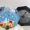 1pc Christmas Snowman Village Umbrella with Plastic Handle,Suitable for All Seasons Home Travel Outdoor UmbrellaDD315