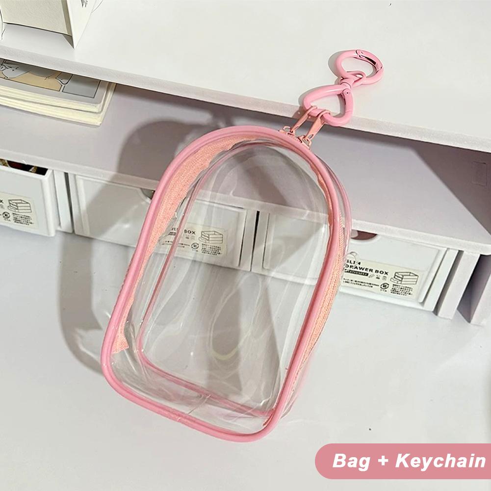 For 17cm Labubu V2 V3 15cm Cotton Doll Skull Panda Outfit Crossbody Pain Bag PVC Storage Bag Display Bag