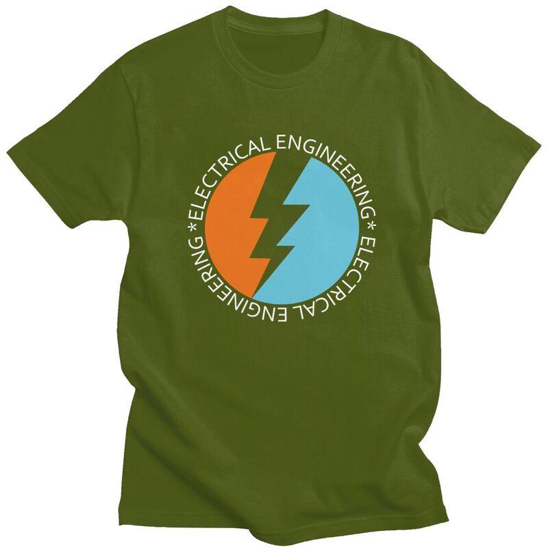 Custom Electric Engineer Tshirt for Men Short Sleeve Casual T Shirt Cool Electrician Gift Tshirts Loose Fit 100 Cotton Tees