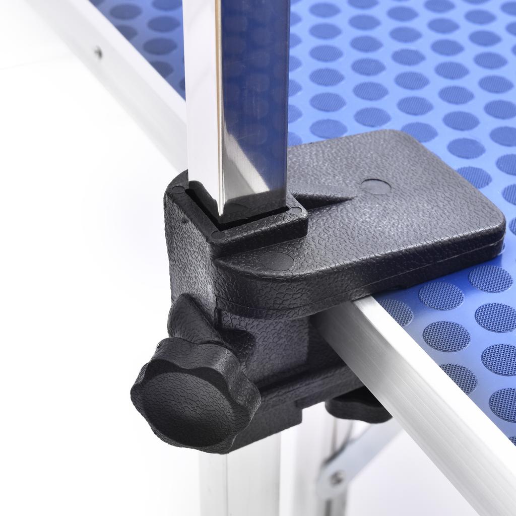 Tavolo Professionale Pieghevole per Toelettatura Animali Domestici Dotato di Braccio di Supporto Portatile, Guinzaglio e Ripiano a Rete Blu 90*60*76cm (L*P*A) Capacità di carico massima 60 kg