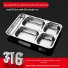 316L Stainless Steel 4-Compartment Lunch Box