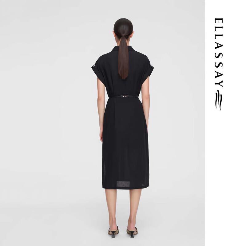 ELLASSAY Women's Elegant A-Line Shirt Dress