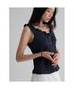 Dot Frill Sleeveless Navy