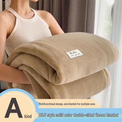 Coperta Sciarpa in Velluto Spesso Double-Sided - Inverno Pile Corallo Flanella