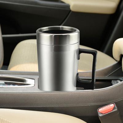 12V/24V 450ml Auto Car Heating Cup Stainless Steel Electric Heated Water Mug