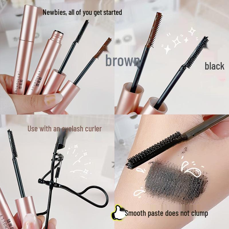 Snow Jasmine Waterproof Long-Lasting Mascara - Thickening, Curling, and Non-Smudging Formula