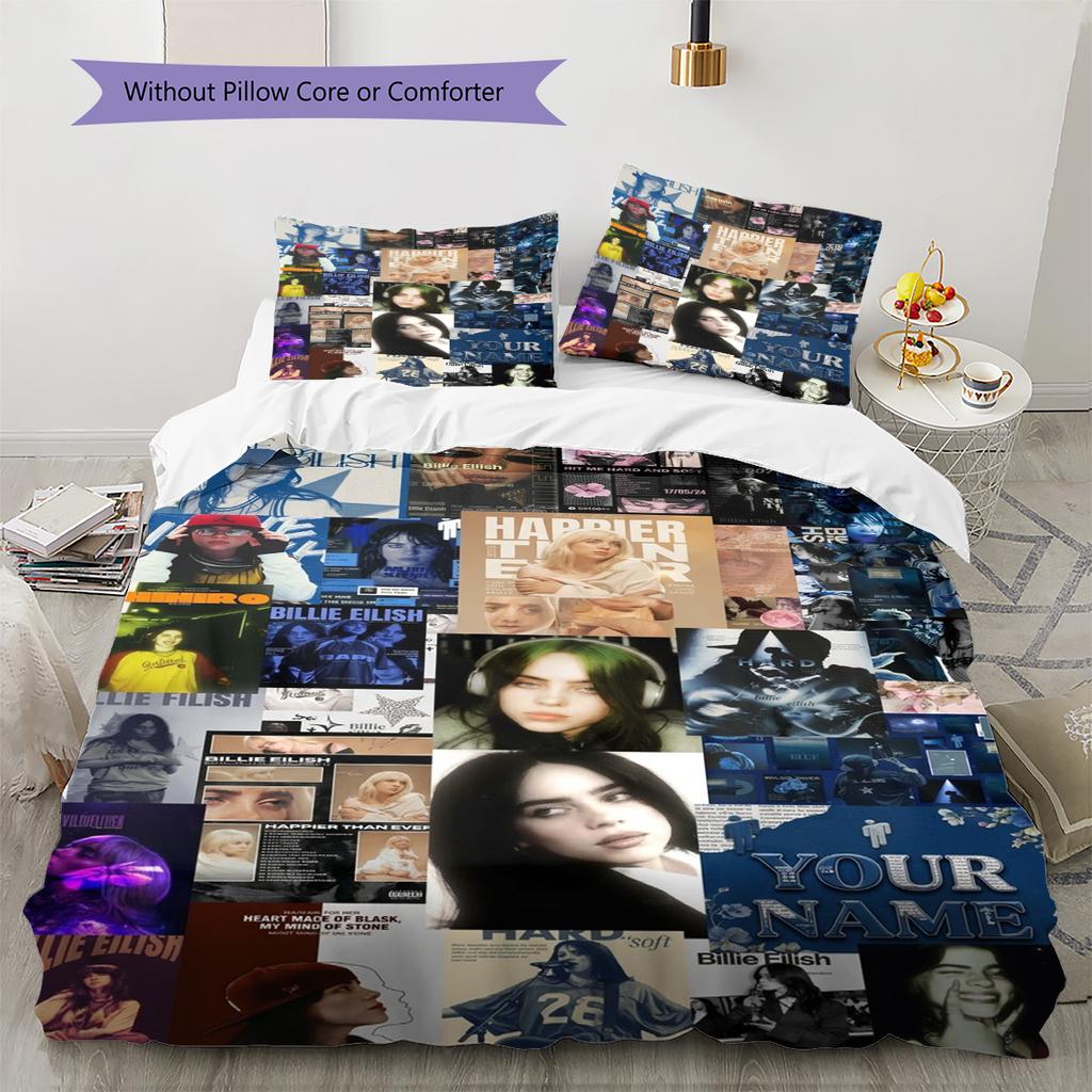 Name Custom Billie Pattern Bedding Set Quilt Cover Pillowcase Home Decor Gift (1 * duvet cover + 2 * pillowcase, without core)