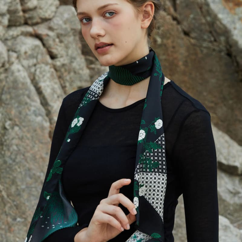 ANA MAISON Selfless City Long Petit Silk Scarf [PML-1425]