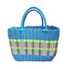 Woven Handheld Vegetable Basket High-End Bath Basket Fashion Plastic Woven Basket  Vegetable Market