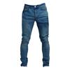 Fashion Men's Casual Stretchy Pleated Jeans Slim Fit Denim Pants