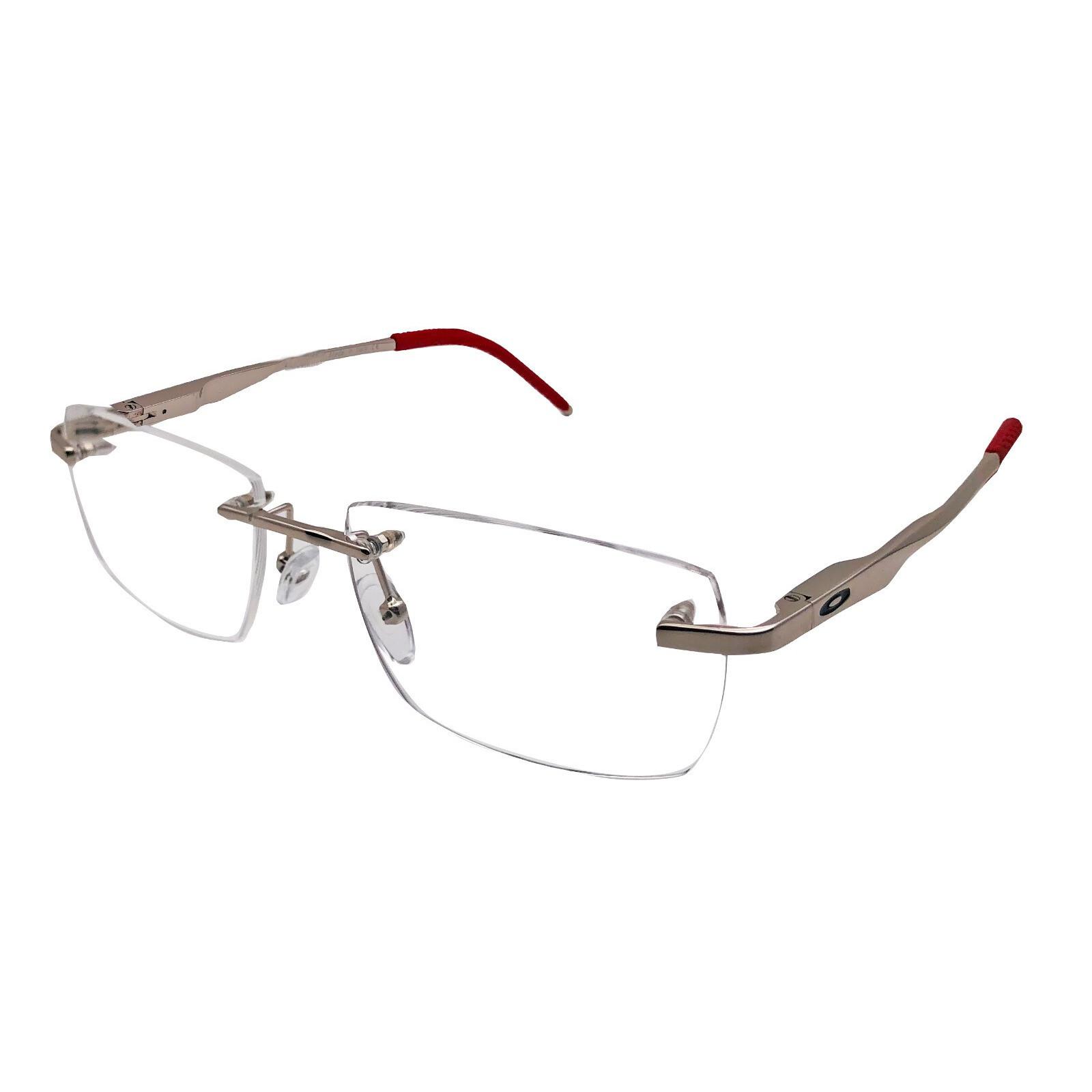 

RSINC Rimless Frame Eyeglass Spectacle OA BR-1 Silver Red|22A11-3 C9 S-54-17-140 B0DJJSR9SD