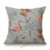 Morandi Color Jungle Flower Tropical Plant Leaf Garden Pattern Home Decorative Sofa Throw Pillow Case Cotton Linen Cushion Cover