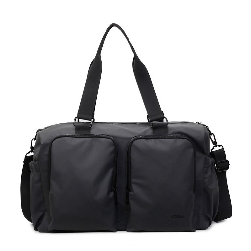 Solid color leisure short business trip travel bag simple commute outdoor sports bag wet and dry separation multi-pocket handbag