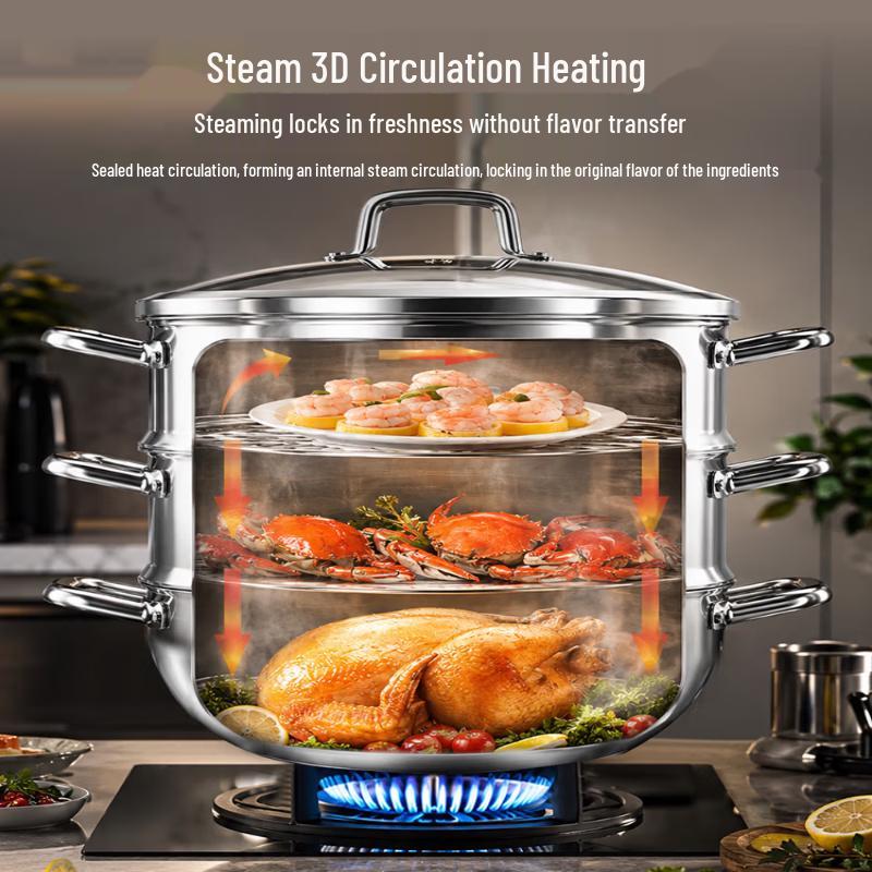 KOBACH German-Style 304 Stainless Steel Steamer Wok