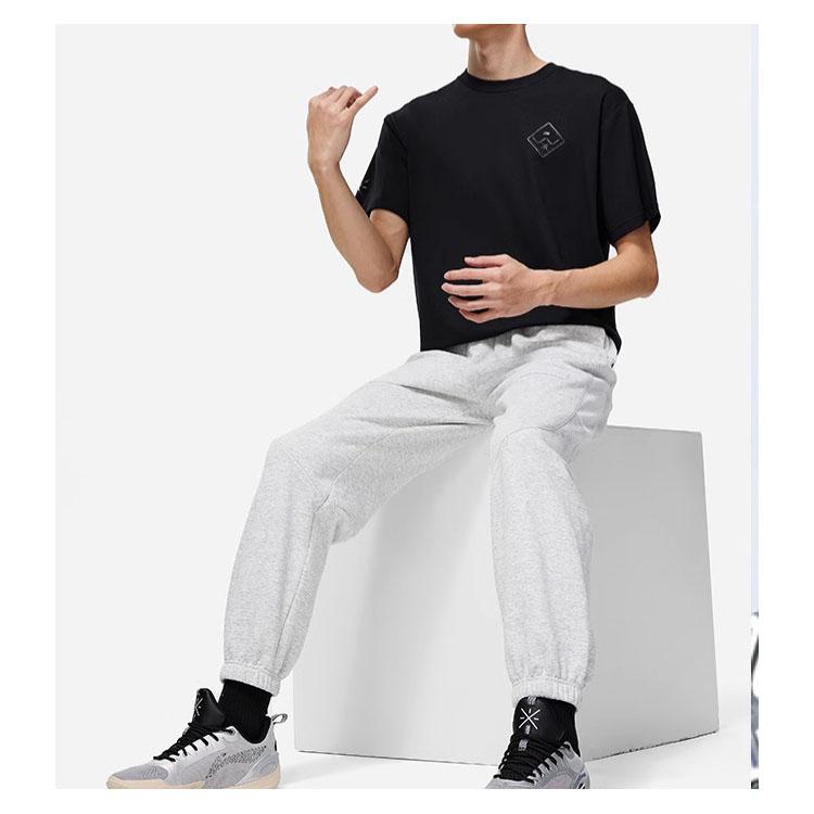 Li Ning X Cyril Artist Collaboration American Retro Back Graphic Print Crew Neck Short Sleeve T-Shirt Unisex T-Shirt Black AHST847-1