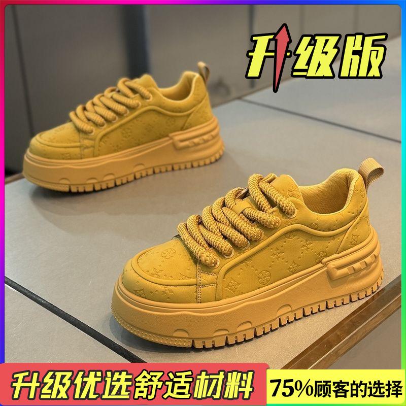 Shoes autumn breathable soft-soled casual board shoes youth height-increasing thick-soled exercise