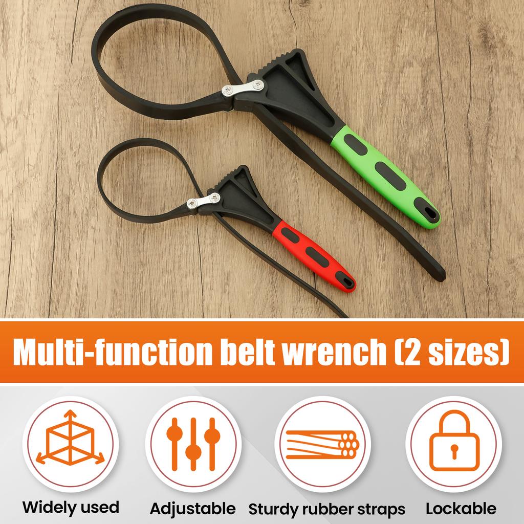 Rubber Strap Wrench Set Multifunctional Strap Wrench Set Adjustable Wrenches with Nonslip Handle for Plumbing Repair Shower Head