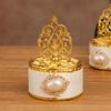 4Pcs Gold Vintage Candy Boxes with Lid, Plastic Round Favor Box for Candy, Chocolate, Small Gift Wedding Birthday Party Bridal Shower