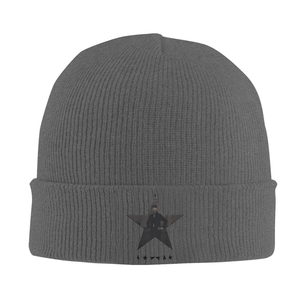 Blackstar Rock Tarot Hats Autumn Winter Beanies Fashion Davids Bowies Cap Female Male Acrylic Skullcap