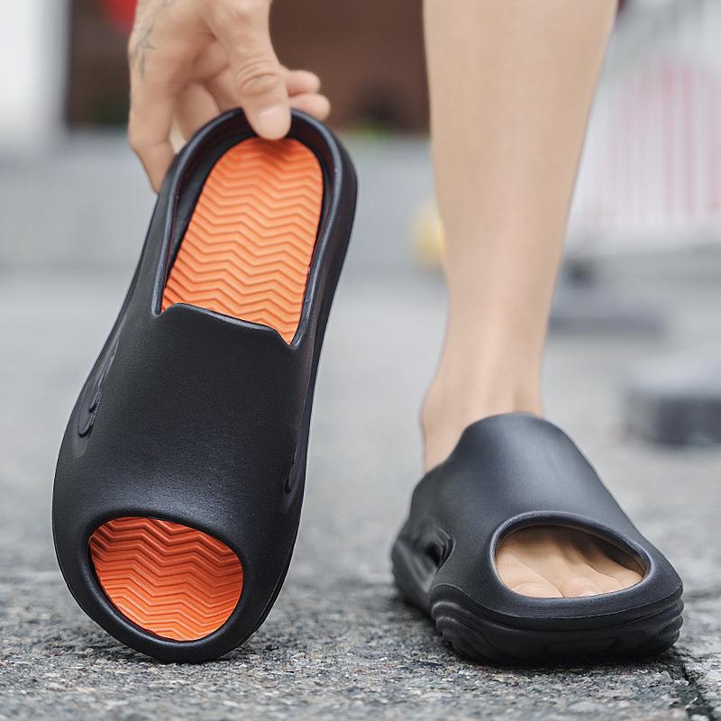 38-45 Herren Groß Mode Weiche Sohle Einzeiler Pantoletten Zuhause Freizeit Hausschuhe Strandsandalen