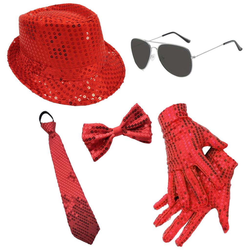 Performance Props: Sequined Hat, Tie, Gloves, Suspenders, Men's Suit