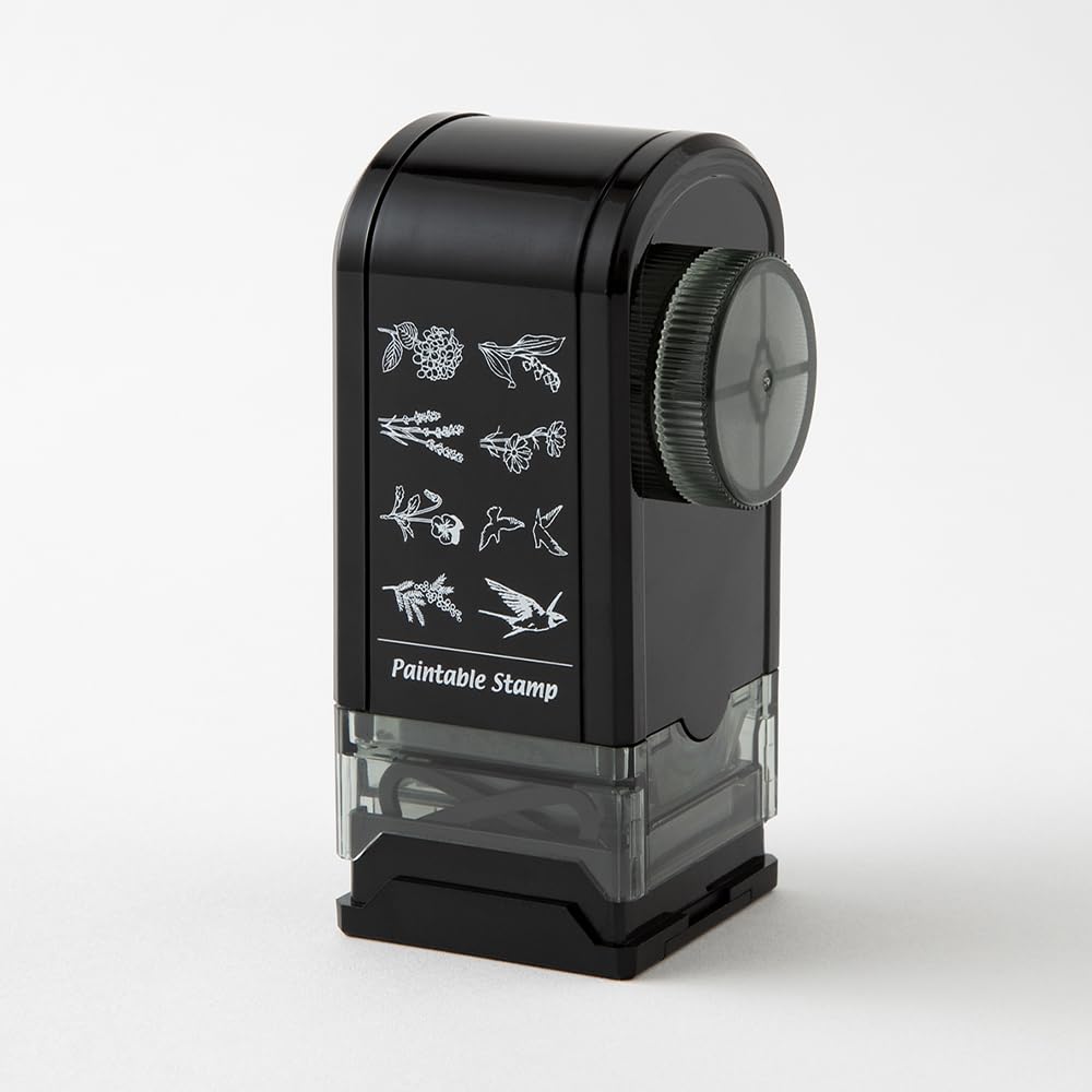 Midori Rotating Stamp Dial Flower and Bird Pattern 35582006