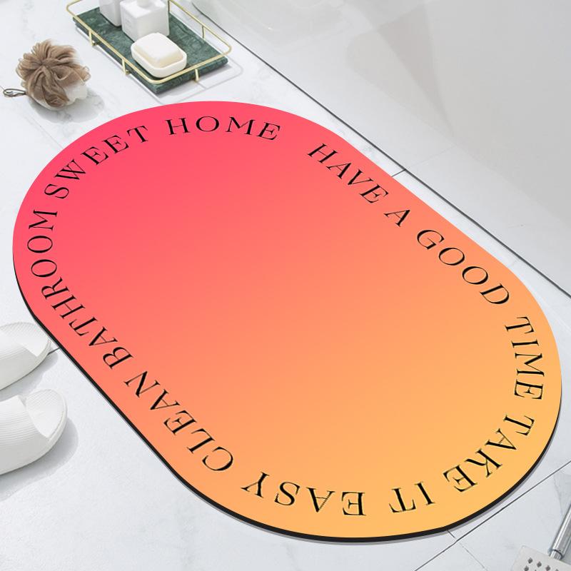 Modern Simple Household Diatom Mud Mat Bathroom Non-slip Mat Toilet Toilet Easy To Dry Absorbent Foot Mat