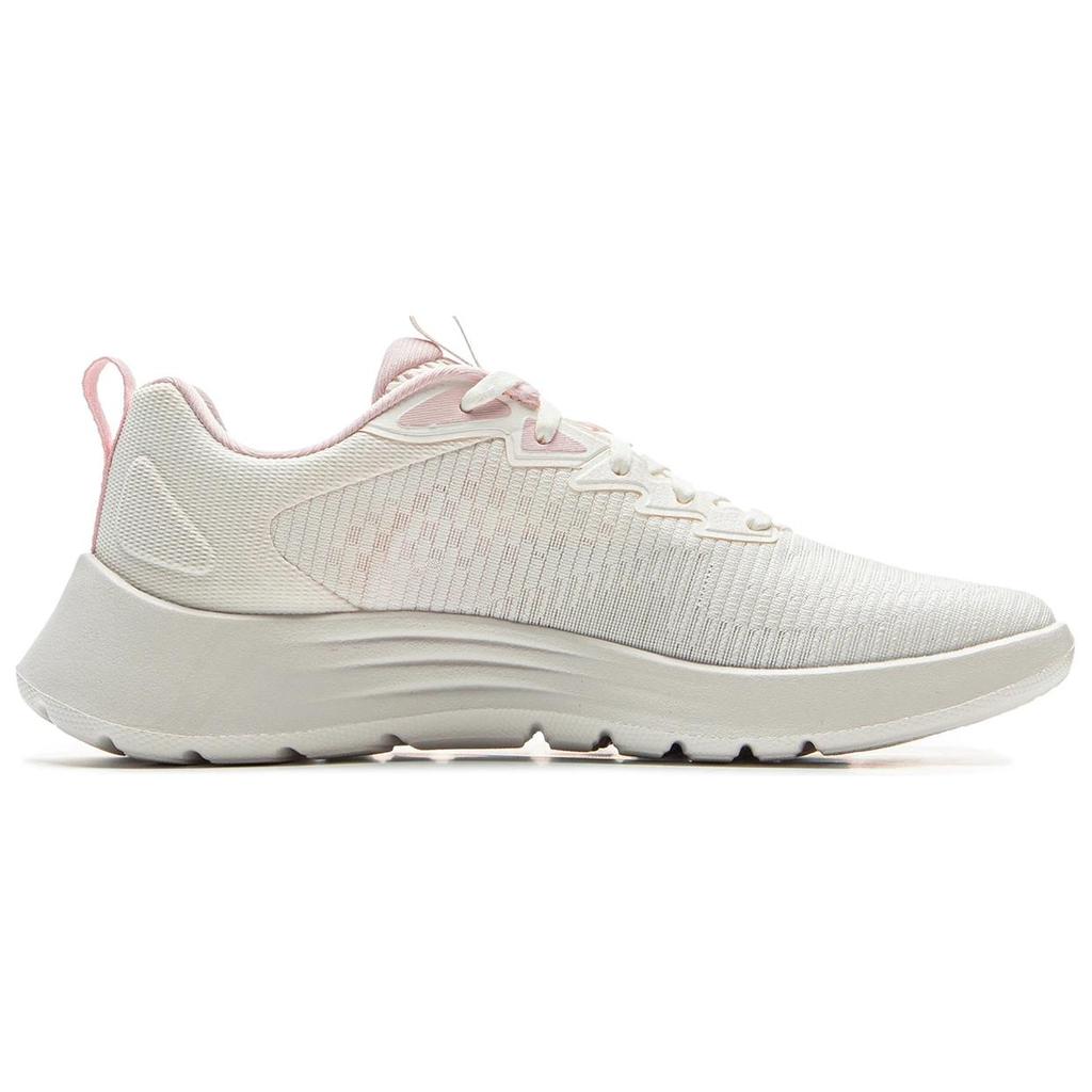 New LiNing Feather Cushioning, Slip Resistant, Abrasion Resistant, Lightweight Low Top Running Shoes Women's White Pink ARSV034-1