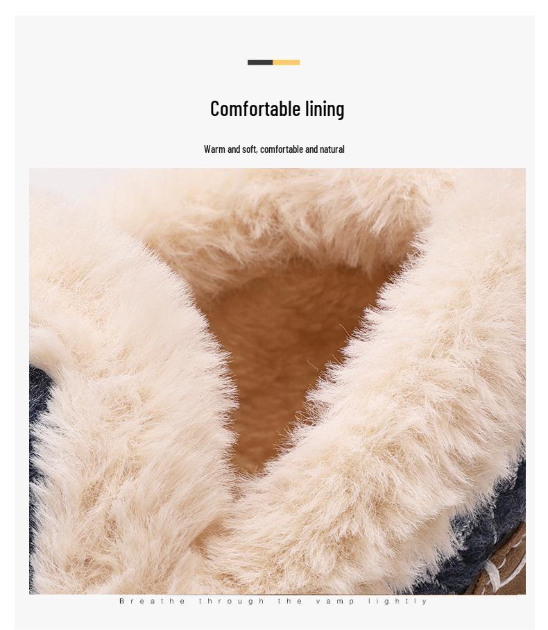 Women's Slip-On Winter Boots with Fleece Lining - Extra Thick, Cold-Proof, Fashionable, Warm, and Short!