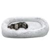 Human Dog Kennel Plush Round Pet Kennel Dog Bed Winter Warm Sponge Dog Pads Pet Supplies Pet Mattresses