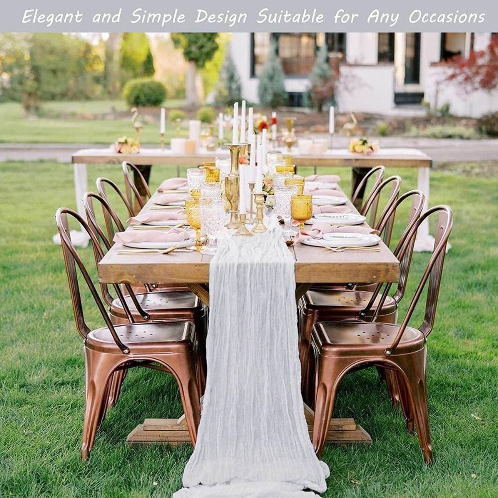 Rustic Country Gauze Tablecloth Vintage Cheesecloth Table Setting Table Runners  Birthday
