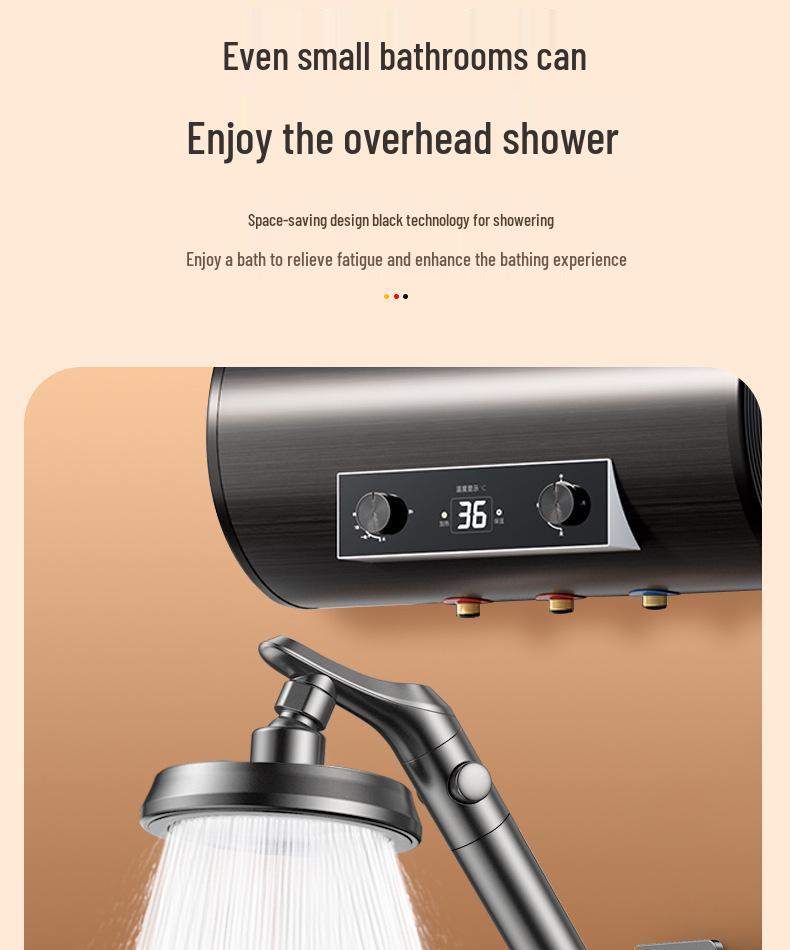 Adjustable Rotatable Shower Head for Small Apartments with Strong Water Flow