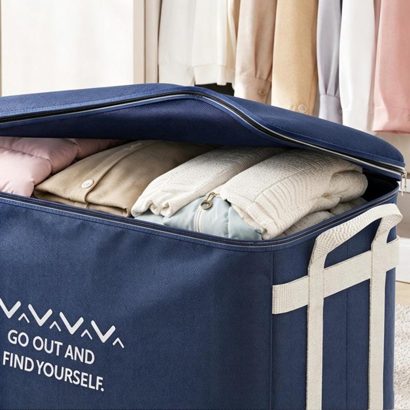 Extra Large Handle Clothes Storage Bag Organizer with Reinforced Handle for Blanket Comforters Bed Sheets Pillows Toy