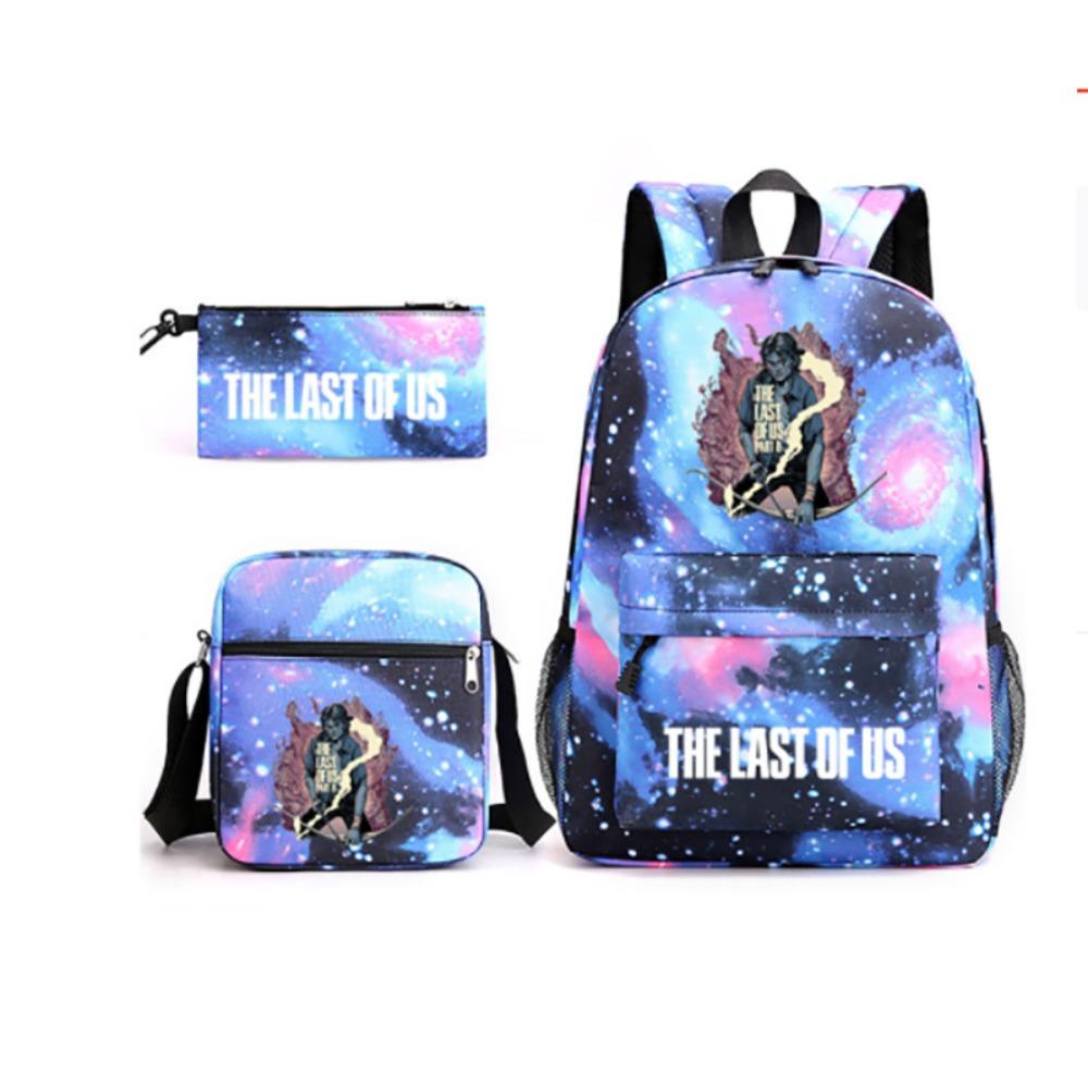 2023 Film and Television Peripheral Printed School Bag 3-piece Casual Pencil Bag Shoulder Bag Double Shoulder Back