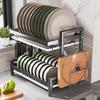 YouShu Nordic Carbon Steel 2-Tier Kitchen Storage Rack