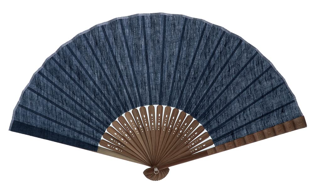 

Складной веер Onishi Ken Seihan Linen Dungaree, 23 см, темно-синий, Ripple (S22-LID01)